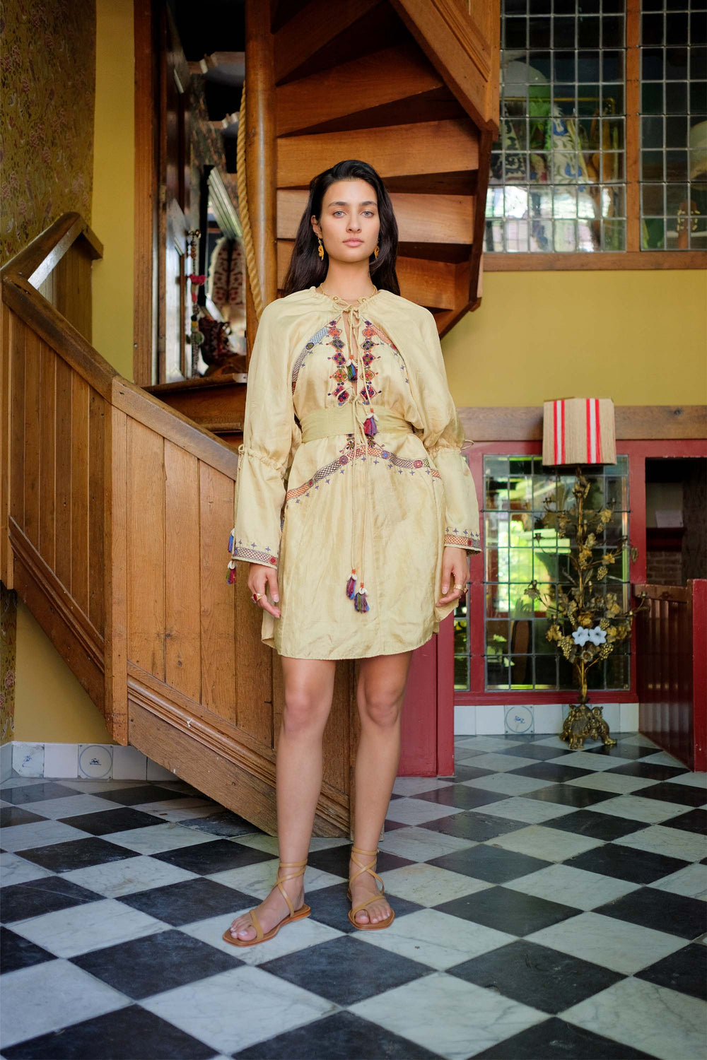 BANJARA DRESS MINI | KHAKI