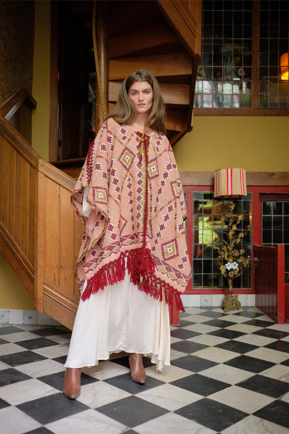 LATA JI PONCHO | ROSE