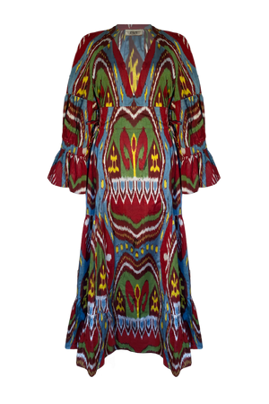 TAHMINA DRESS | Azure Crimson
